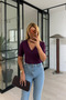 Premium Series V-Neck Plum Tshirt