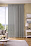 Vega Gray Custom Size Tulle Curtain 100X260 Without Pleats