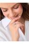 Silver Color Stone Detailed Cross Design Ring - 4