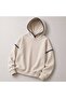2-Thread Raised Sweatshirt with Hood and Collar and Sleeve Trim Stitching Detail - 3