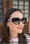 Melinda Cat Eye Black-Purple Framed Black Ultra Light Uv400 Filtered Women's Sunglasses - 3