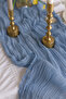 Nuvé |   100% Cotton Baby Blue Tulle Runner, Bohemian, Wedding Engagement Organization Tablecloth 90X200Cm - 2