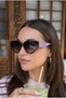 Melinda Cat Eye Black-Purple Framed Black Ultra Light Uv400 Filtered Women's Sunglasses - 2