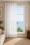 Zambak White Custom Size Tulle Curtain 140X270 Without Pleats