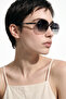 Sinef Silver Green Gradient Sunglasses