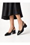 Women's Classic Heeled Shoes - Black Patent Leather - 3