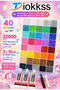 32000Pcs 40 Colors Resin Rhinestones Kit, SS12 3mm Flatback Gems with 3×10ml B-7000 Glue, Tweezers & Pick-Up Pencil, Bedazzling Kit for DIY Crafts, Phone Cases, Shoes, Tumblers, Clothing