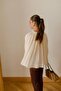 Ecru Gathered Collar Blouse - 4959 - 2