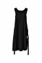 Black Backless Midi Dress with Gathered Detail 19102