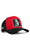 Red-Black Trucker Hat with Samurai Logo - 2