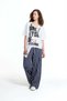 White Text Printed Asymmetrical T-Shirt 19140 - 2