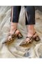 Veroni̇ka Leopard Patent Leather 2-Buckle Low-Heel Sandals - 6