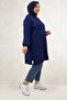 68080 Plus Size Basic Modal Tunic - Navy Blue - 3