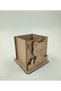 Cute Cat Paintable Wooden Pen Holder School DIY Activity Activity Art (9 cm X 7 cm X 9 cm) - 2