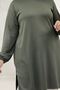 68080 Plus Size Basic Modal Tunic - Khaki - 2
