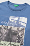 Boy's Blue Front Printed Long Sleeve T-Shirt - 3