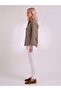 Women's Khaki Snap Fastener Double Pocket Comfortable Fit Shirt - 4