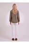 Women's Khaki Snap Fastener Double Pocket Comfortable Fit Shirt - 3