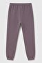 Girl's Two-Thread Double-Pocket Elastic Leg Sweatpants Esf7033 - 2