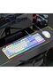 GT838 Gaming Keyboard and Mouse Combo, 104 Keys RGB Backlit Quiet Wired Keyboards for Laptop PC MAC, with Number Pad, Metal Panel, Anti-Ghosting, White Blue - 6