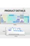 Creamy Keyboards,K2 Classic Keyboard Wired RGB Backlit 104 Keys Waterproof Ergonomic Keyboard,PC Keyboards for PC/loptop/MAC - Lris Violet - 5