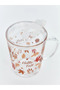 Lcw Home Mixed Flower Printed Glass with Straw 400 ml - 3
