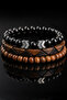 Men's 3-Piece Bracelet Set Black and Brown Kuka Model Bead Bracelet Set
