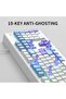 Creamy Keyboards,K2 Classic Keyboard Wired RGB Backlit 104 Keys Waterproof Ergonomic Keyboard,PC Keyboards for PC/loptop/MAC - Lris Violet - 4