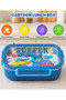 Back to School Lunch Box for Boys Girls 3 Compartment Stainless Steel Bento Box Leak-Proof Food Storage Container with Fork Spoon BPA-Free Portable Meal Box for Outdoor Camping 550ml (Shark) - 2