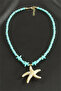 Starfish Bone Necklace - Turquoise