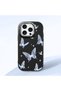 iPhone 16 Pro Compatible Elegant Butterfly Print Soft Silicone Case, Shock Absorption and Impact Protection