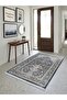 Anthracite Gray & Silver Bamboo Silk Prayer Rug - Prayer Mat - 80X125 cm Dmo94M