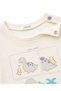 Baby Dinosaur Printed Crew Neck Short Sleeve T-Shirt 0-6 Years Beige - 2