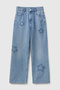 Girl's Light Denim Straight Leg Denim Trousers