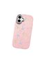 iPhone 16 Plus Compatible Colorful Ribbon Printed Soft Silicone Case, Shock Absorption and Impact Protection - 2