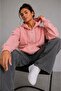 Women's Oversize Zippered Hooded Three-Thread Sweatshirt Cardigan My3535 - 4