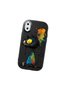 iPhone XS Max Compatible Graffiti Style Black Cat Phone Case, Shockproof Silicone Case - 2