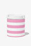 Pink and White Striped Ceramic Lidded Odorless Ashtray – Decorative Modern Design - 3