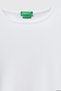 Women's White 100% Cotton Slim Fit Ribbed Long Sleeve T-Shirt - 3