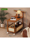 Movable Side Table for Living Room – Modern Brown Accent Table, 71 × 40 × 70 cm - 3