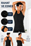 Men's Athlete Ribbed Undershirt (Tutku Authorized Seller) 3 Pieces Cotton Flexible Comfortable – Black - 2