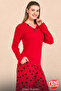Women's Red Heart Viscose Pajamas Set Long Sleeve Wide Leg 11691 - 2