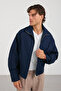 Men's Cotton Stand Collar Reversible Zipper Oversize Thick Jacket - 5