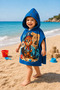 Children's Poncho Sea and Beach Towel with Hood 45×45 cm 0-3 Years - 4