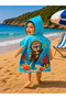 Children's Poncho Sea and Beach Towel with Hood 45×45 cm 0-3 Years - 5