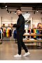 Black, Comfortable Fit, Soft Texture, Full Zip-Up, Stand-Up Collar, Comfortable and Stylish Men's Tracksuit Set - 3