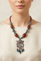 Ethnic Bohemia Acrylic Bead Metal Flower Necklace
