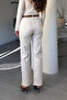 Luna Kemerli̇ Wide Leg Jean - Beige - 4
