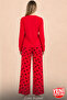 Women's Red Heart Viscose Pajamas Set Long Sleeve Wide Leg 11691 - 5