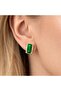 Green Stone Baguette Earrings - 3